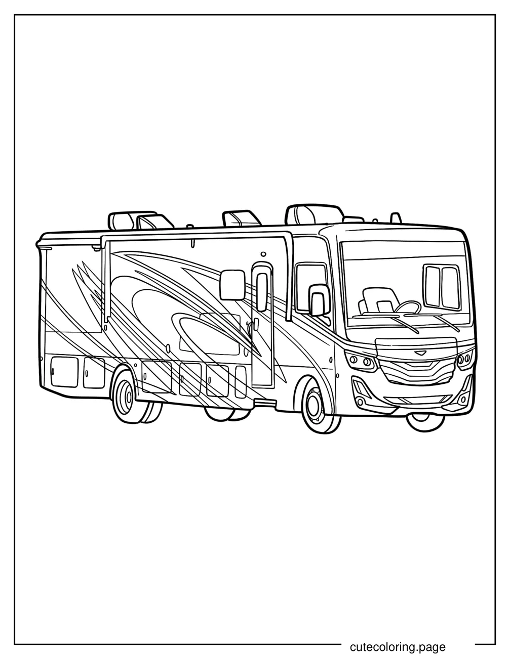 Realistic Fleetwood RV Coloring Page coloring page