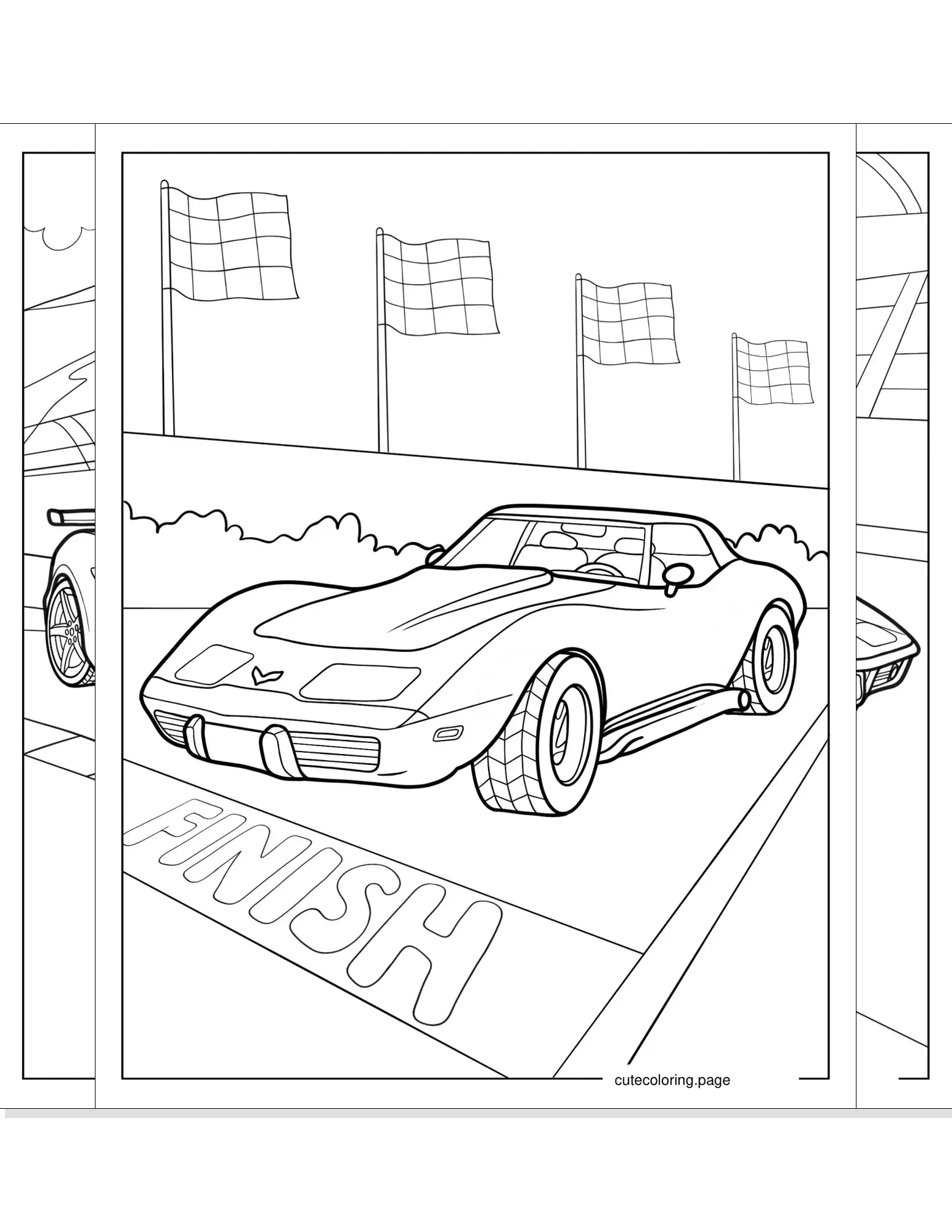 corvette coloring pages coloring page