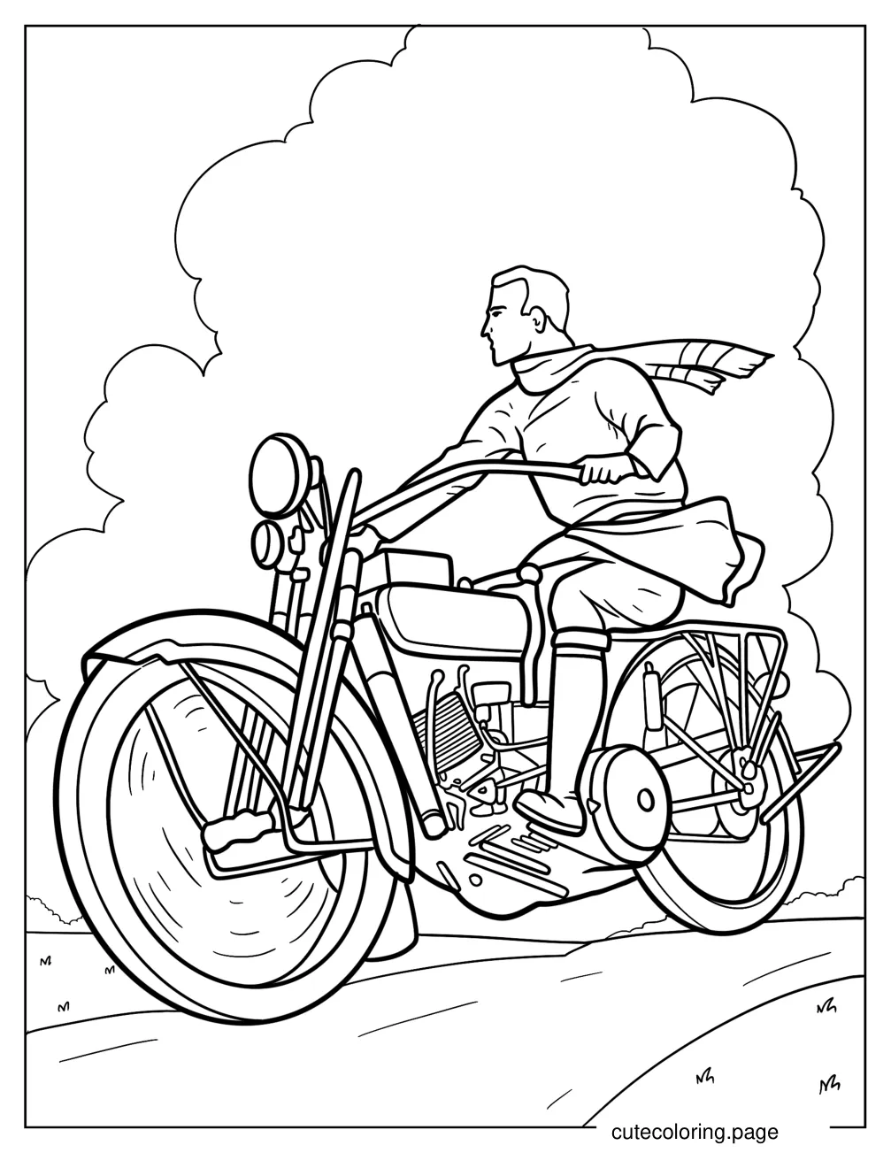 Vintage Harley Davidson Poster Coloring Sheet coloring page