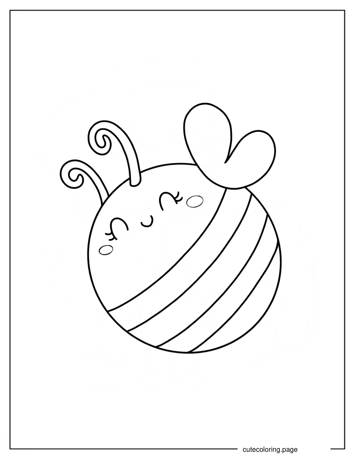 Happy Spring Bee Coloring Page For Preschoolers coloring page
