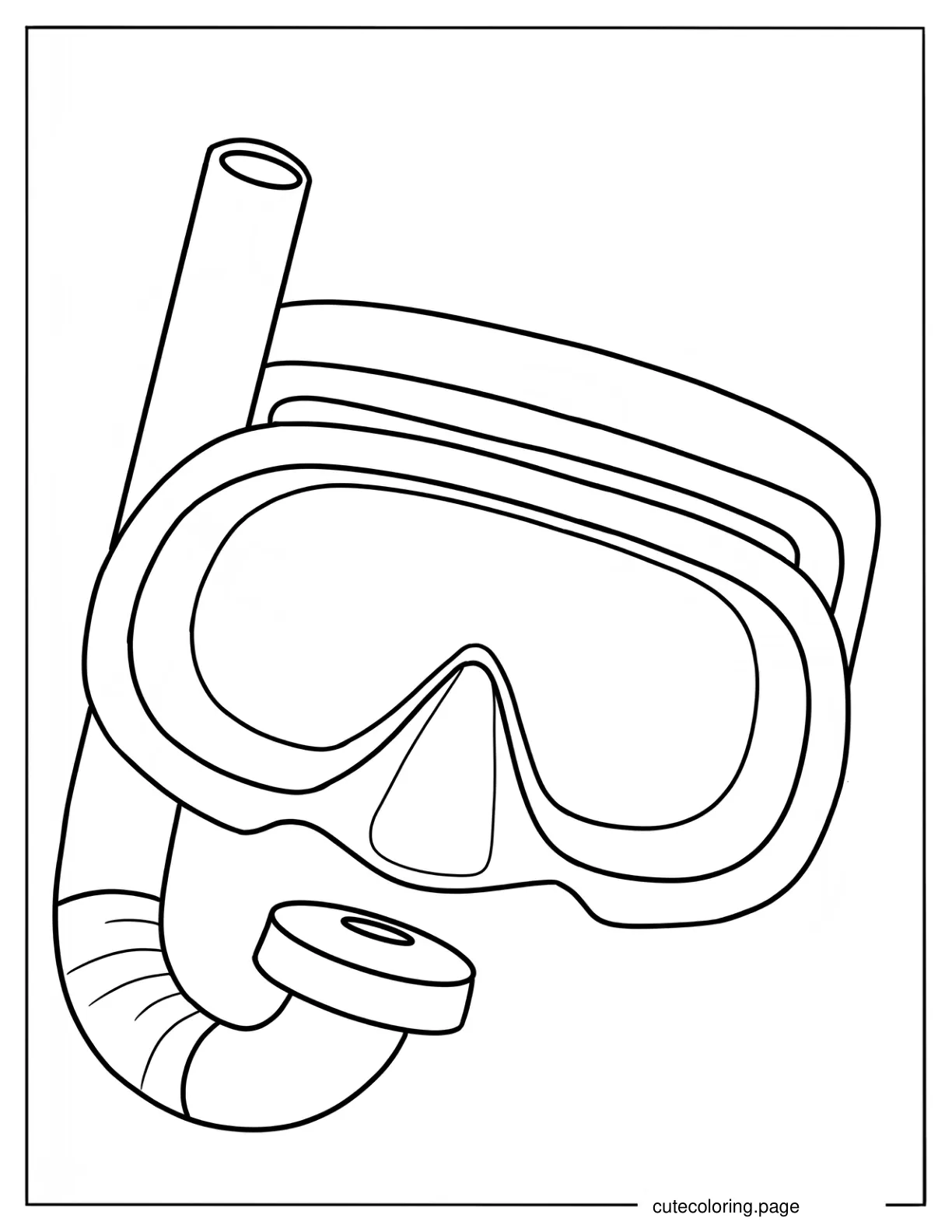 Snorkeling Gear Coloring Sheet coloring page